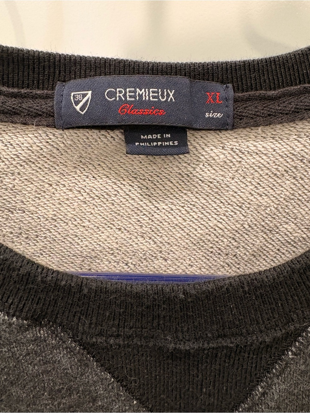 Daniel Cremieux Charcoal and Black Crewneck Sweater